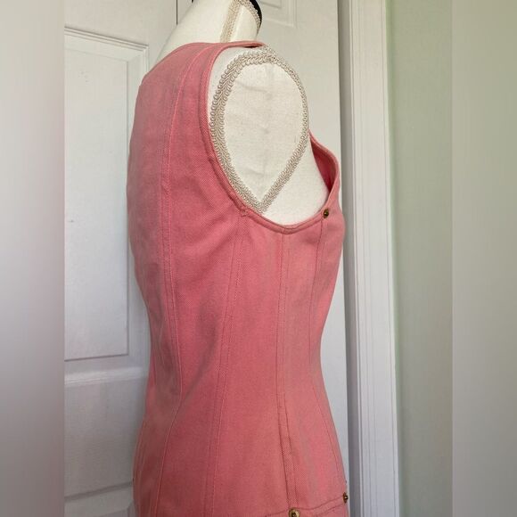 90s Anne Klein Sample Dress Bubble Gum Pink Dress - Picture 6 of 13